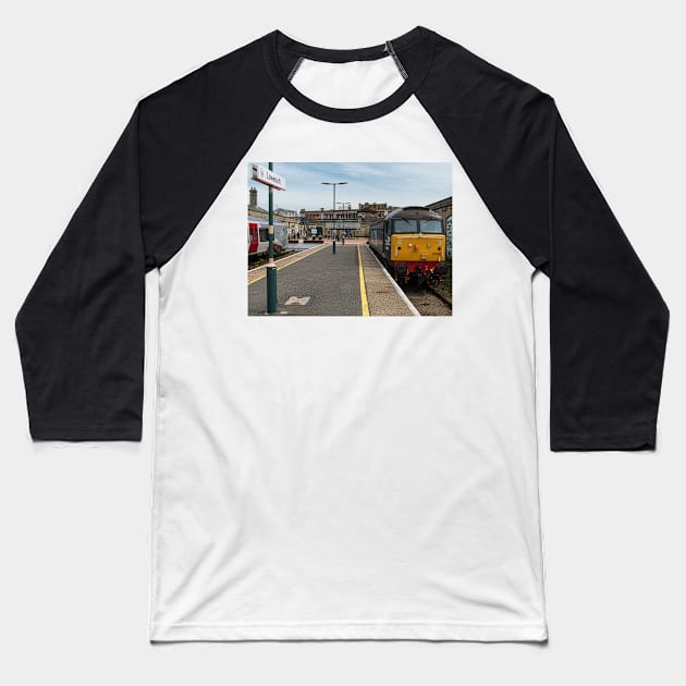 Class 47/57 Locomotive Baseball T-Shirt by Robert john